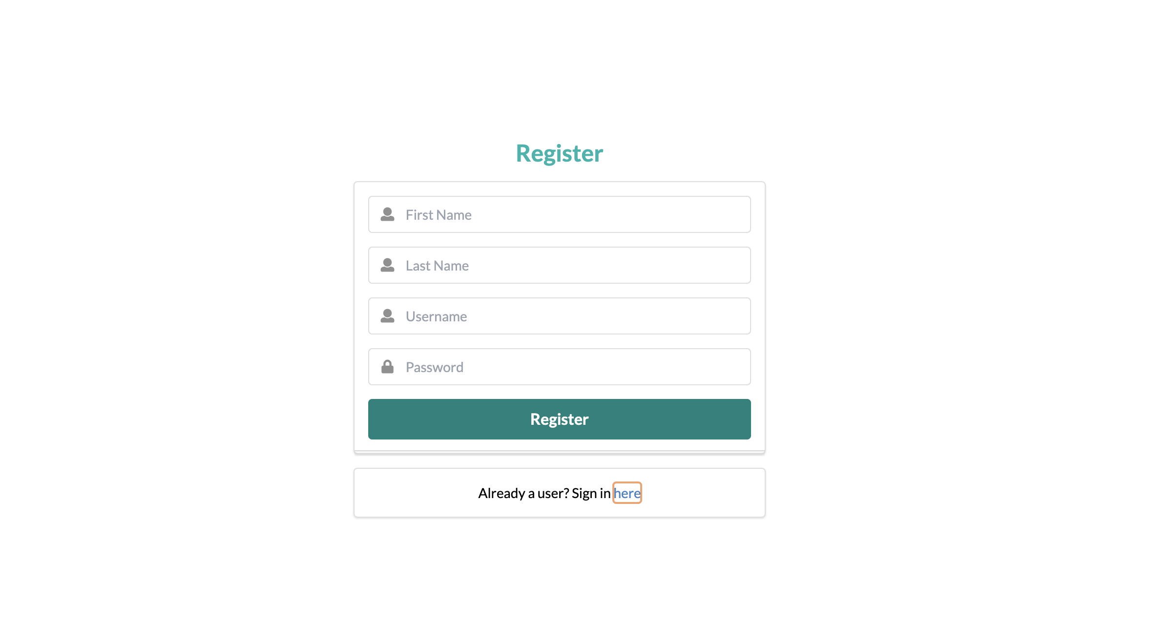 Register Page